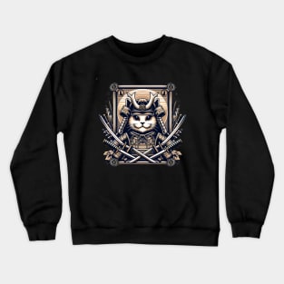 Samurai cat and swords Crewneck Sweatshirt